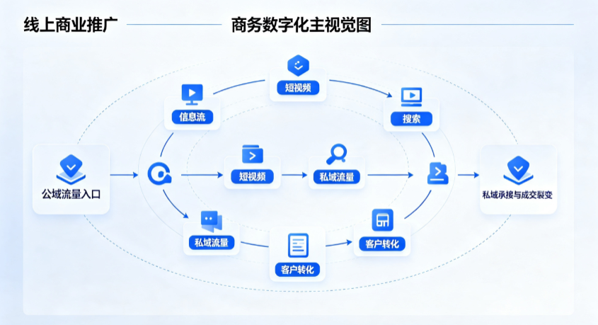 大邑县线上商业推广怎么做？全域流量闭环搭建与低成本转化实战指南